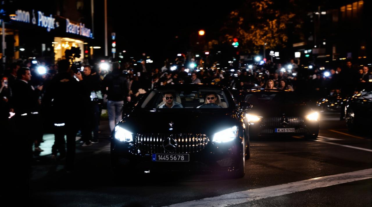 某顶流男星被曝与神秘女子深夜出行，粉丝炸锅！现场照片曝光